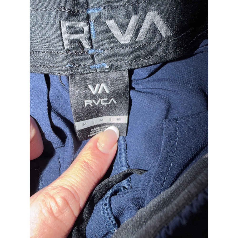 RVCA Sport Mens Navy Blue Athletic Gym Training Shorts Size Medium - Picture 6 of 7